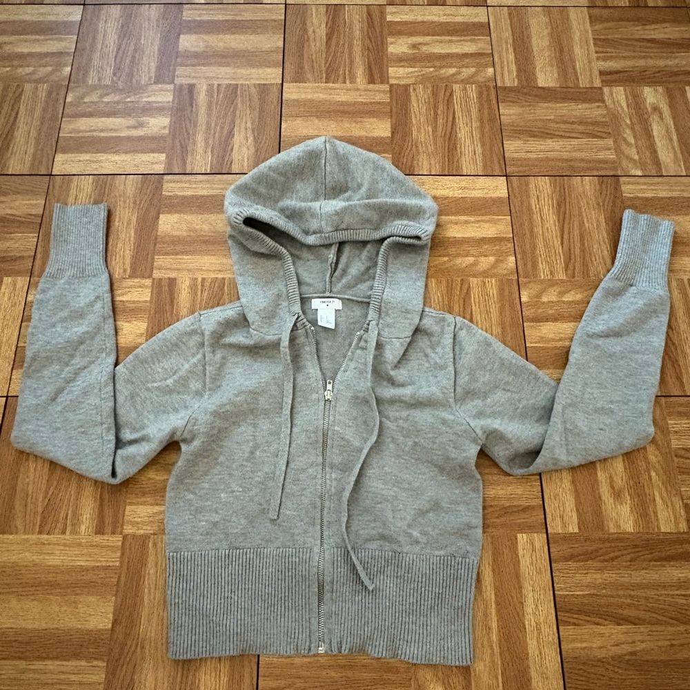 Forever 21 Gray Hooded zip up
